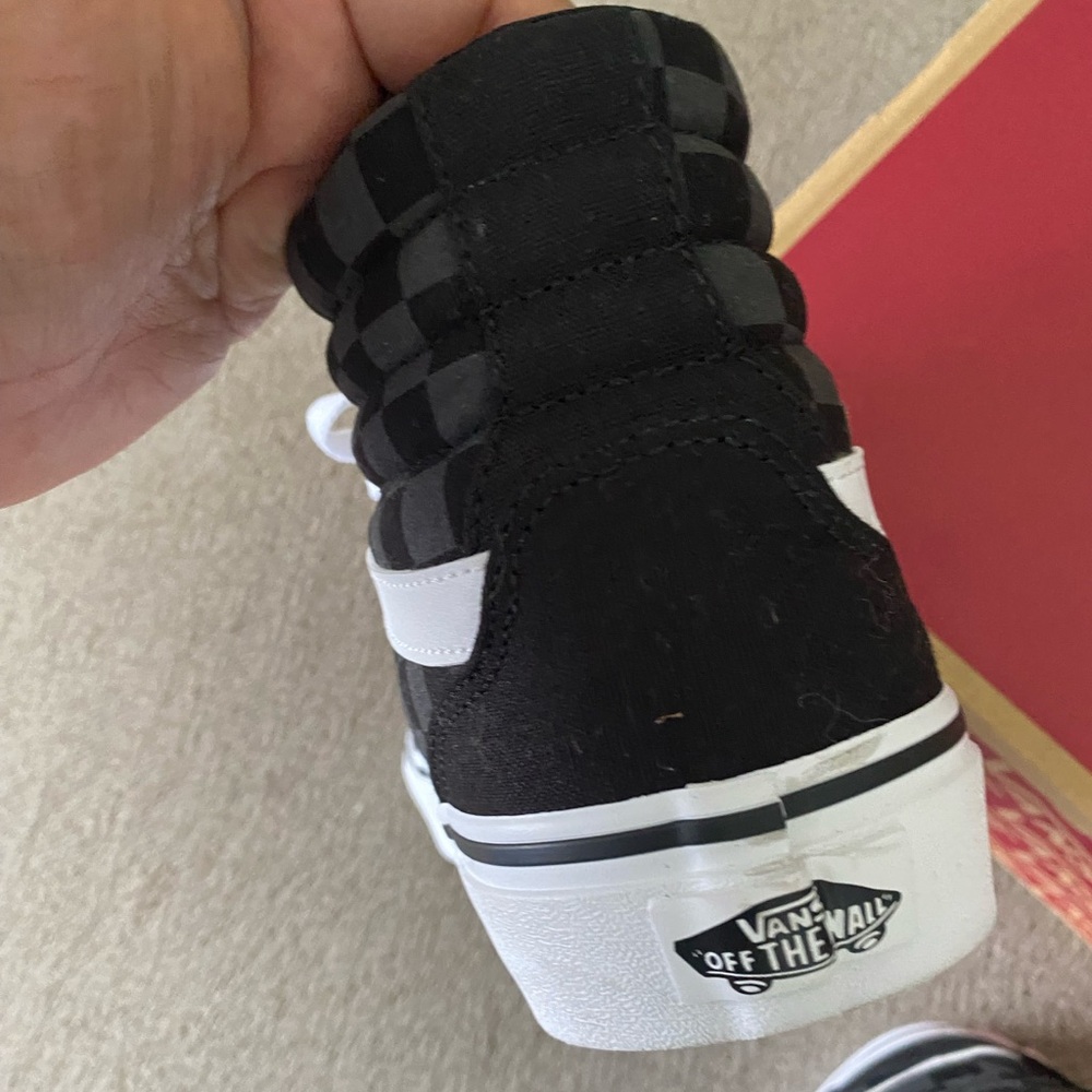 Rose Embroidery Black womens high top vans Size 8.0 - Picture 9 of 11